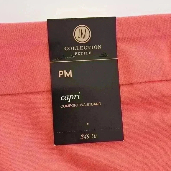 JM Collection Women's Petite Capri Pants - Color: Starfish - Size: PM - Picture 5 of 5